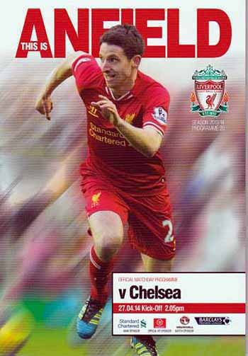 programme cover for Liverpool v Chelsea, Sunday, 27th Apr 2014