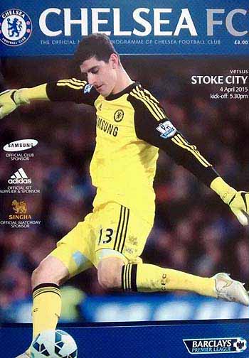 programme cover for Chelsea v Stoke City, Saturday, 4th Apr 2015