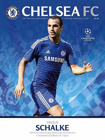 programme cover for Chelsea v Shalke 04, Wednesday, 17th Sep 2014