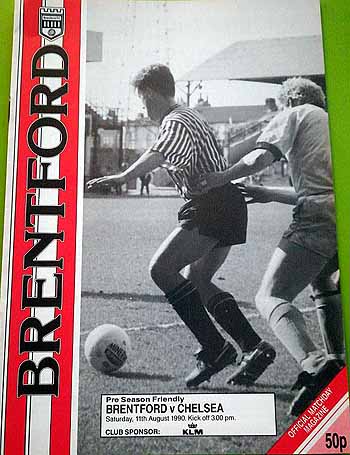 programme cover for Brentford v Chelsea, Saturday, 11th Aug 1990