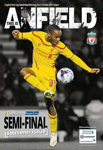programme cover for Liverpool v Chelsea, Tuesday, 20th Jan 2015