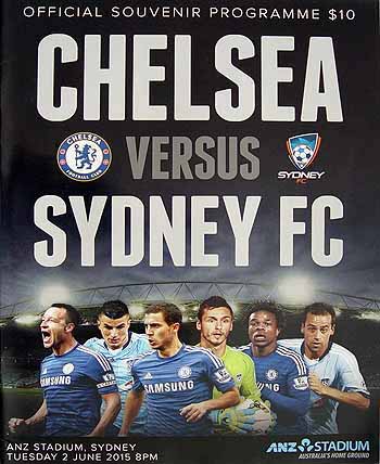 programme cover for Sydney FC v Chelsea, Tuesday, 2nd Jun 2015