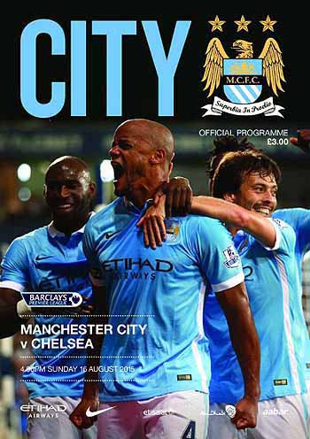 programme cover for Manchester City v Chelsea, Sunday, 16th Aug 2015