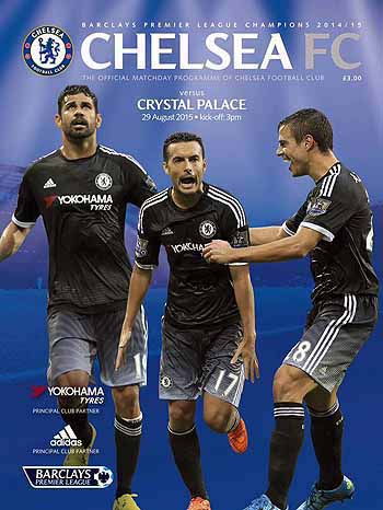 programme cover for Chelsea v Crystal Palace, Saturday, 29th Aug 2015