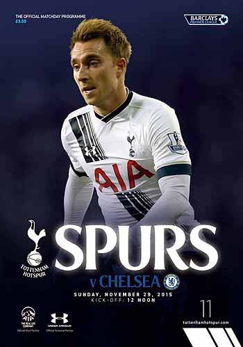 programme cover for Tottenham Hotspur v Chelsea, Sunday, 29th Nov 2015