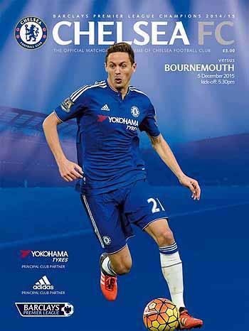programme cover for Chelsea v AFC Bournemouth, 5th Dec 2015
