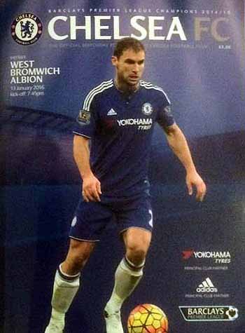 programme cover for Chelsea v West Bromwich Albion, 13th Jan 2016