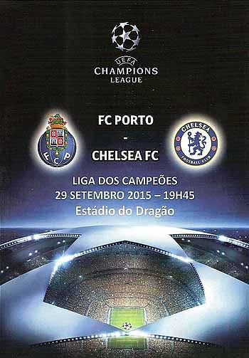 programme cover for Porto v Chelsea, Tuesday, 29th Sep 2015