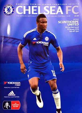 programme cover for Chelsea v Scunthorpe United, Sunday, 10th Jan 2016