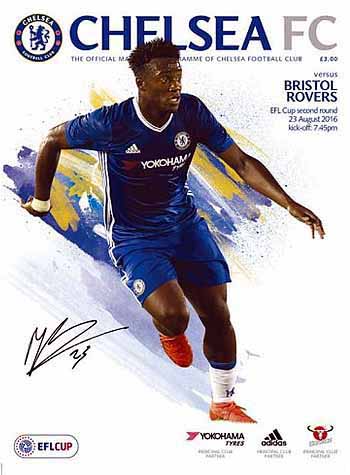 programme cover for Chelsea v Bristol Rovers, Tuesday, 23rd Aug 2016