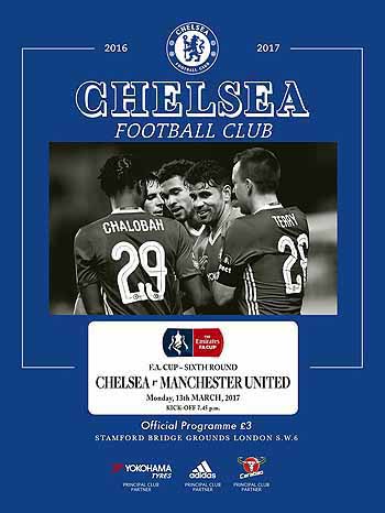 programme cover for Chelsea v Manchester United, 13th Mar 2017