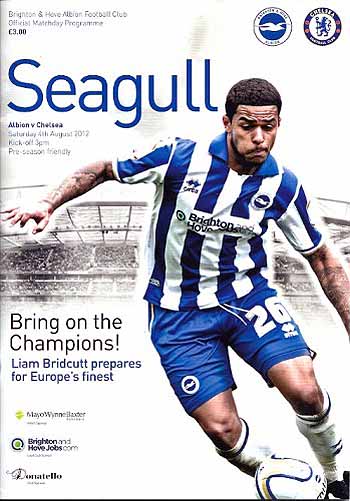 programme cover for Brighton And Hove Albion v Chelsea, 4th Aug 2012