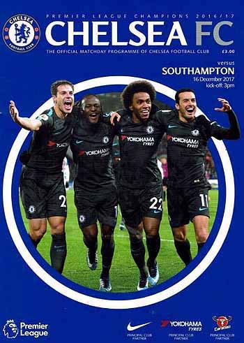 programme cover for Chelsea v Southampton, Saturday, 16th Dec 2017