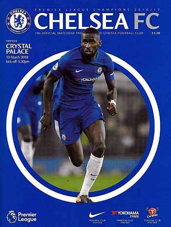 programme cover for Chelsea v Crystal Palace, Saturday, 10th Mar 2018