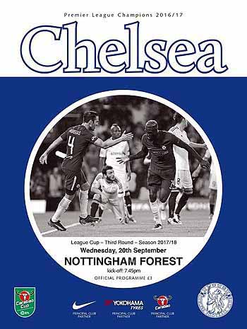 programme cover for Chelsea v Nottingham Forest, Wednesday, 20th Sep 2017