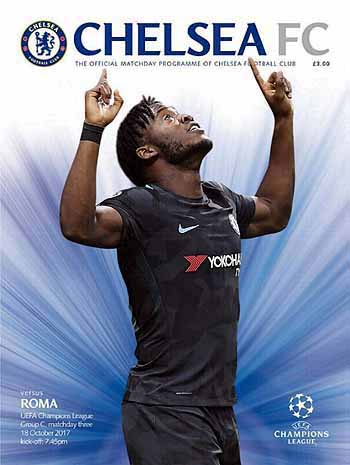 programme cover for Chelsea v Roma, Wednesday, 18th Oct 2017