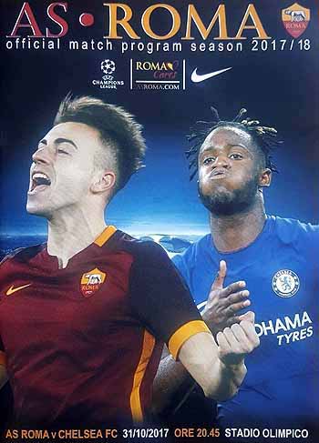 programme cover for Roma v Chelsea, Tuesday, 31st Oct 2017