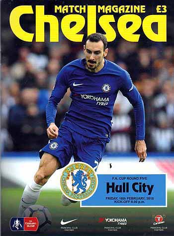 programme cover for Chelsea v Hull City, Friday, 16th Feb 2018