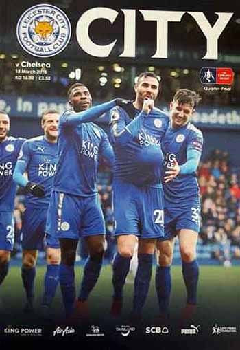 programme cover for Leicester City v Chelsea, Sunday, 18th Mar 2018