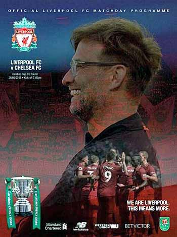 programme cover for Liverpool v Chelsea, 26th Sep 2018