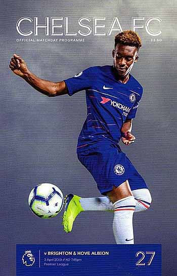 programme cover for Chelsea v Brighton And Hove Albion, Wednesday, 3rd Apr 2019