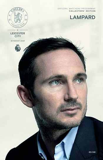 programme cover for Chelsea v Leicester City, 18th Aug 2019