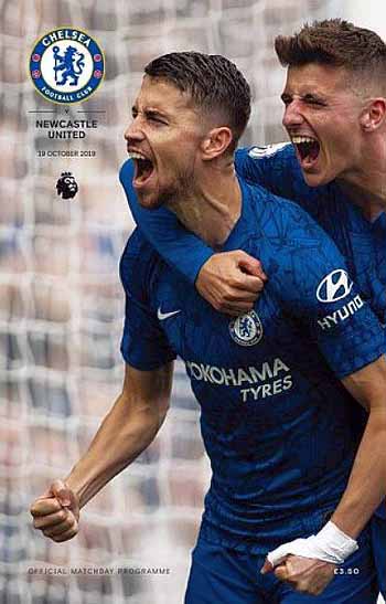 programme cover for Chelsea v Newcastle United, 19th Oct 2019