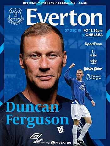 programme cover for Everton v Chelsea, Saturday, 7th Dec 2019