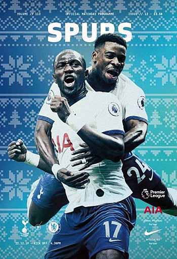 programme cover for Tottenham Hotspur v Chelsea, 22nd Dec 2019