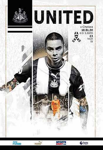 programme cover for Newcastle United v Chelsea, 18th Jan 2020