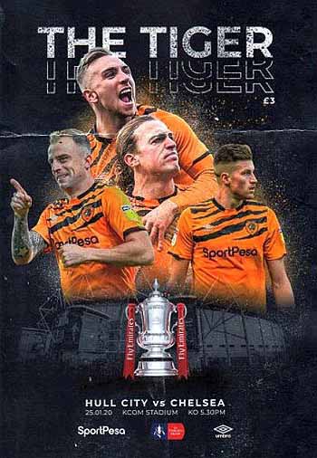programme cover for Hull City v Chelsea, Saturday, 25th Jan 2020
