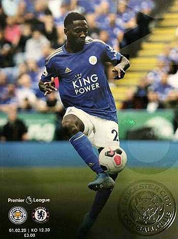programme cover for Leicester City v Chelsea, 1st Feb 2020