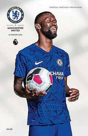 programme cover for Chelsea v Manchester United, 17th Feb 2020