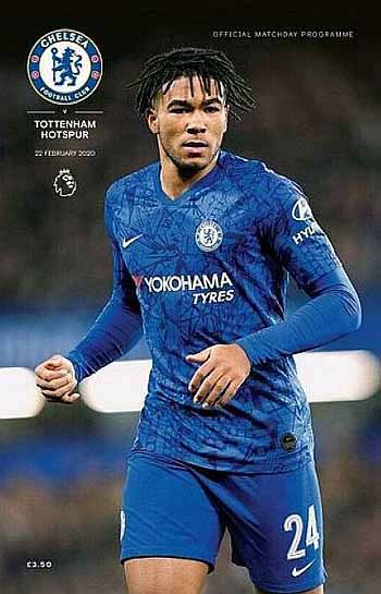 programme cover for Chelsea v Tottenham Hotspur, 22nd Feb 2020