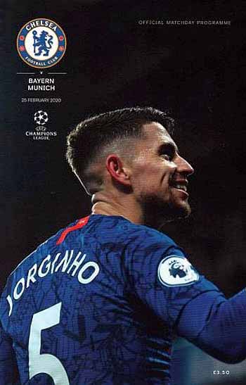 programme cover for Chelsea v Bayern Munich, 25th Feb 2020