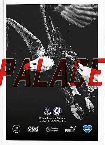 programme cover for Crystal Palace v Chelsea, Tuesday, 7th Jul 2020