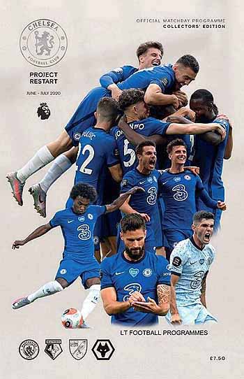 programme cover for Chelsea v Norwich City, Tuesday, 14th Jul 2020