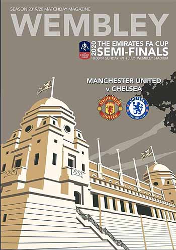 programme cover for Manchester United v Chelsea, 19th Jul 2020