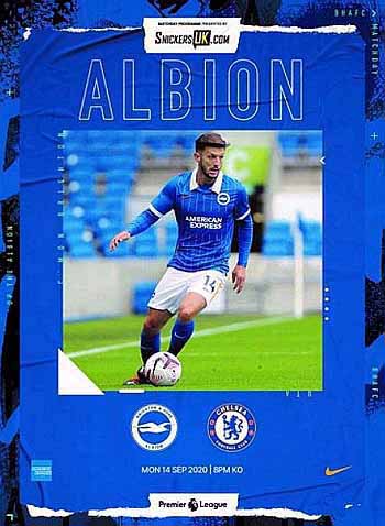 programme cover for Brighton And Hove Albion v Chelsea, Monday, 14th Sep 2020
