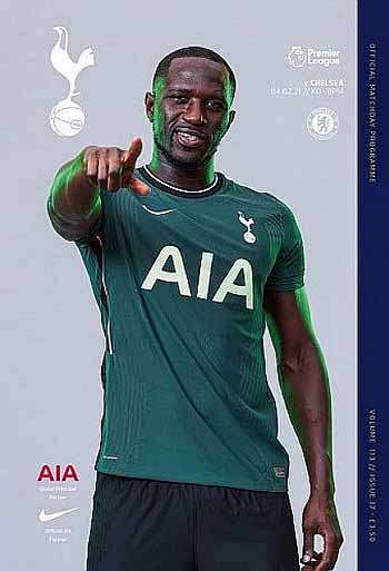 programme cover for Tottenham Hotspur v Chelsea, 4th Feb 2021