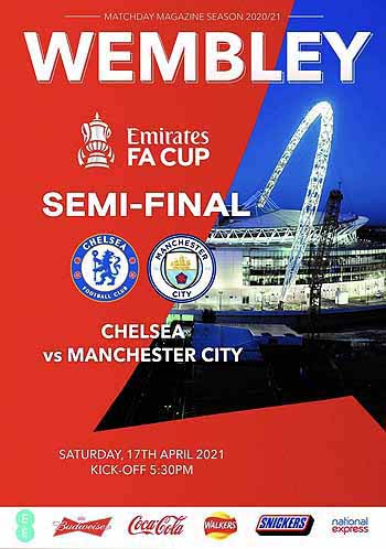 programme cover for Manchester City v Chelsea, 17th Apr 2021