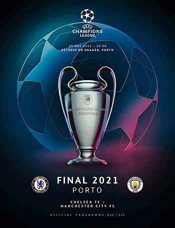 programme cover for Manchester City v Chelsea, 29th May 2021