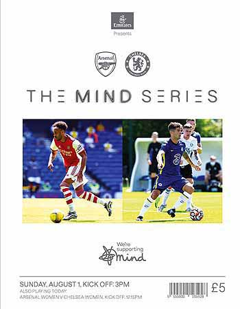 programme cover for Arsenal v Chelsea, Sunday, 1st Aug 2021