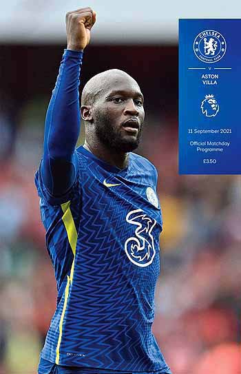 programme cover for Chelsea v Aston Villa, Saturday, 11th Sep 2021
