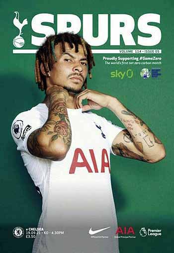programme cover for Tottenham Hotspur v Chelsea, 19th Sep 2021