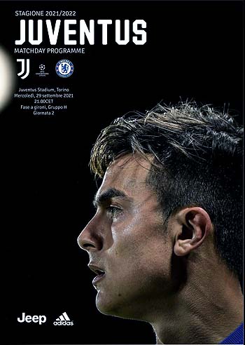 programme cover for Juventus v Chelsea, 29th Sep 2021
