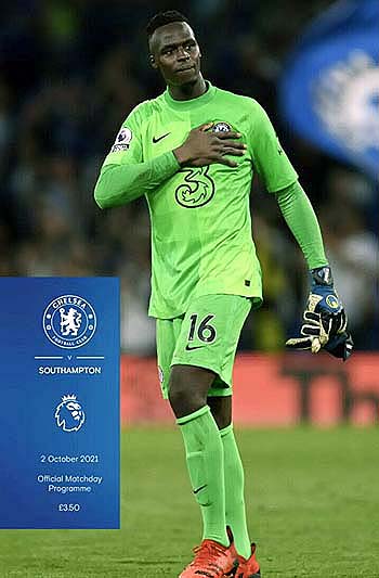 programme cover for Chelsea v Southampton, 2nd Oct 2021