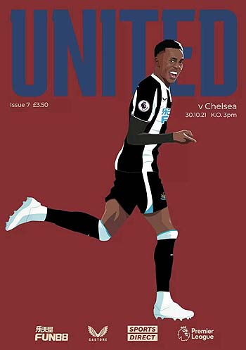 programme cover for Newcastle United v Chelsea, 30th Oct 2021
