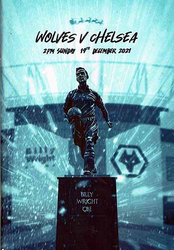 programme cover for Wolverhampton Wanderers v Chelsea, 19th Dec 2021