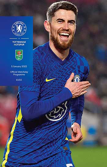 programme cover for Chelsea v Tottenham Hotspur, Wednesday, 5th Jan 2022